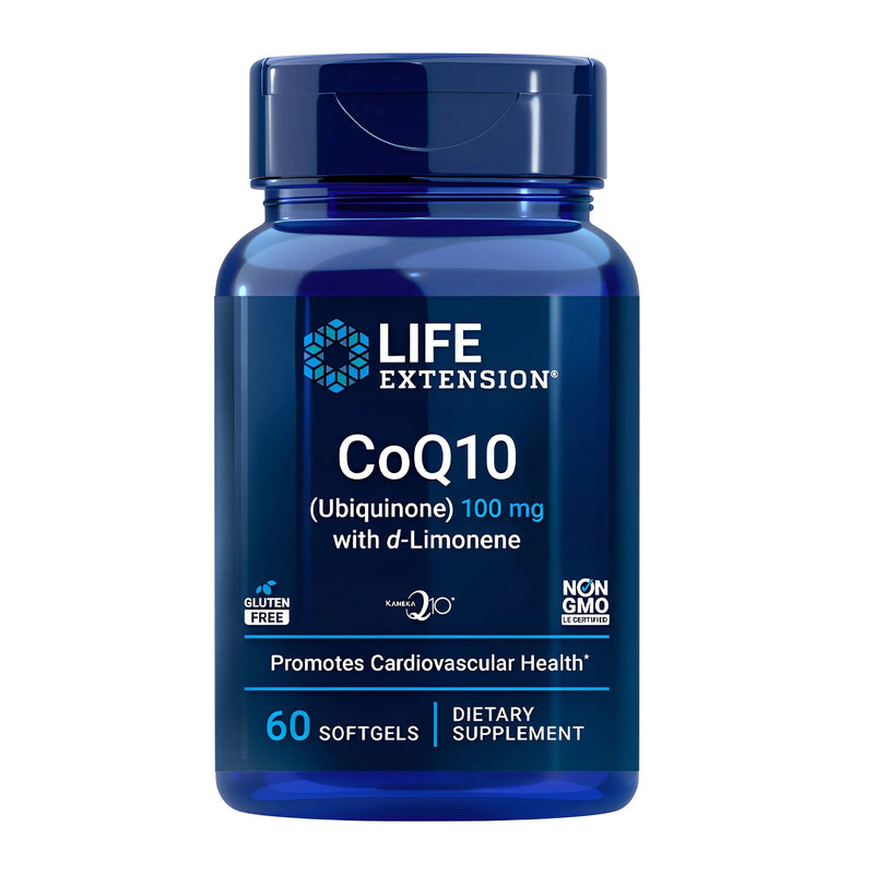 CoQ10 Ubiquinone 100 mg d-Limonene (60 Softgels) - Life Extension