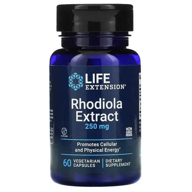 Rhodiola Extract 250mg (60 Vegetarian Capsules) - Life